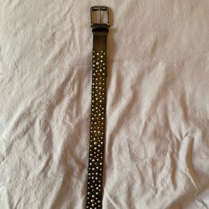 Free People Brown Studded Leather Belt